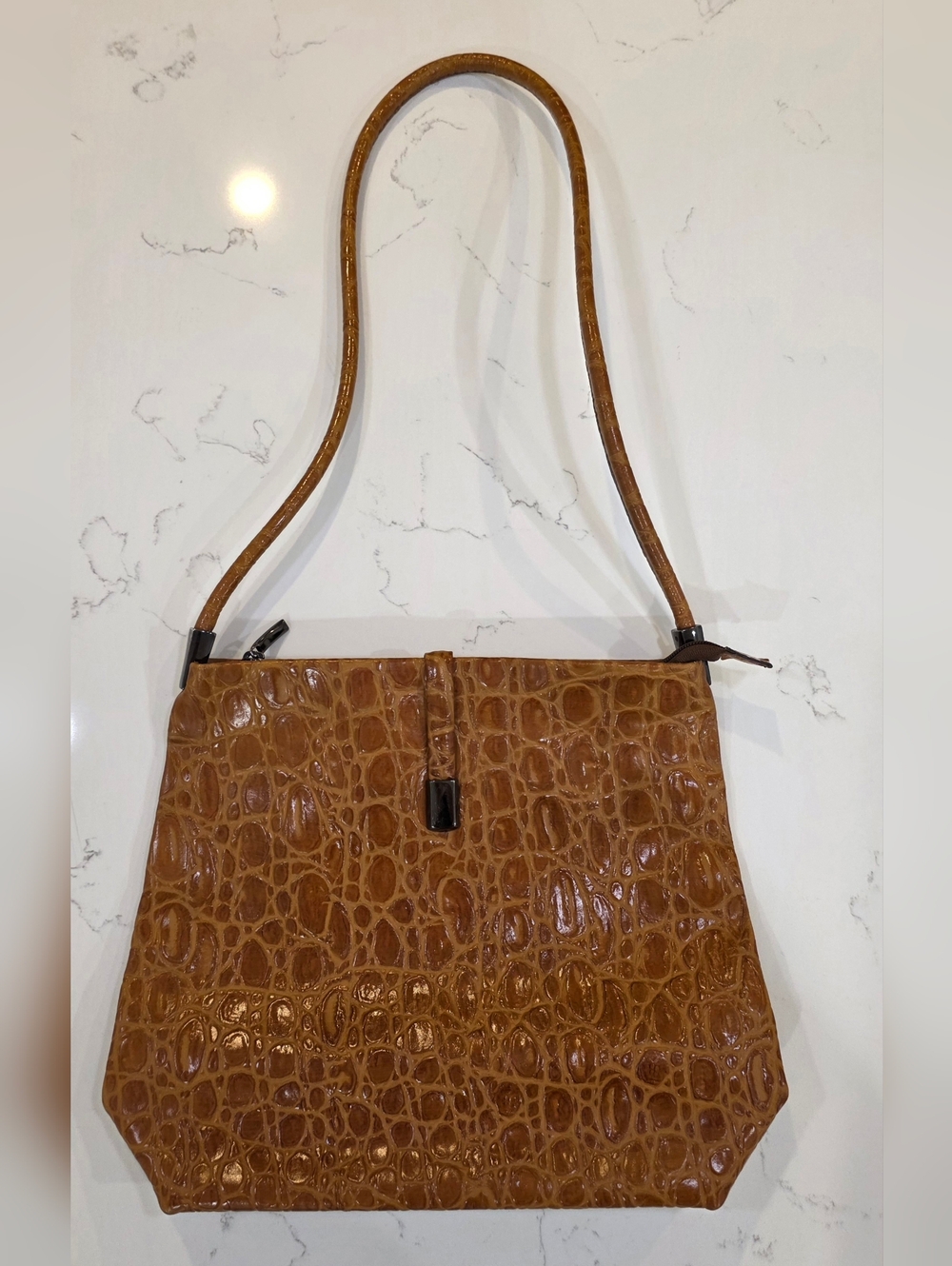 Stefano Faux Crocodile Leather Shoulder Bag